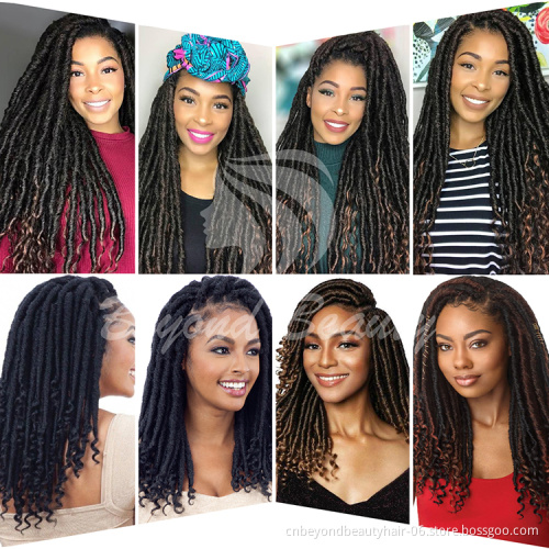 Goddess Locs Crochet Hair Straight Faux Locs With Curly Ends Soft Dreadlocks Crochet Hair Crochet Braid Hair